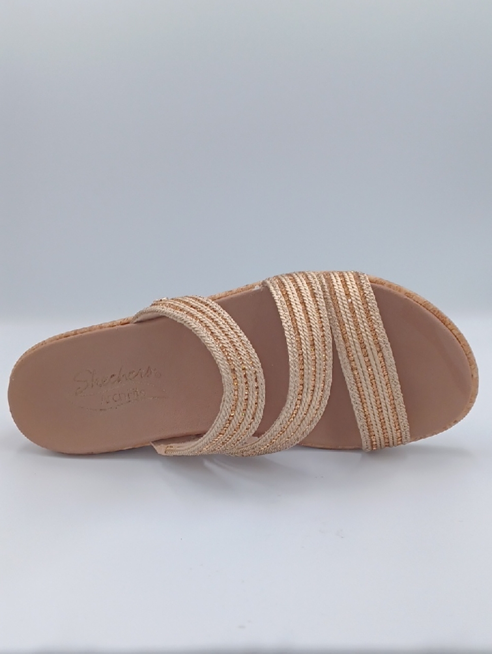 Skechers Beverlee Arch Fit Always Classy Rose Gold Wedge Sandal - Picture 2 of 12